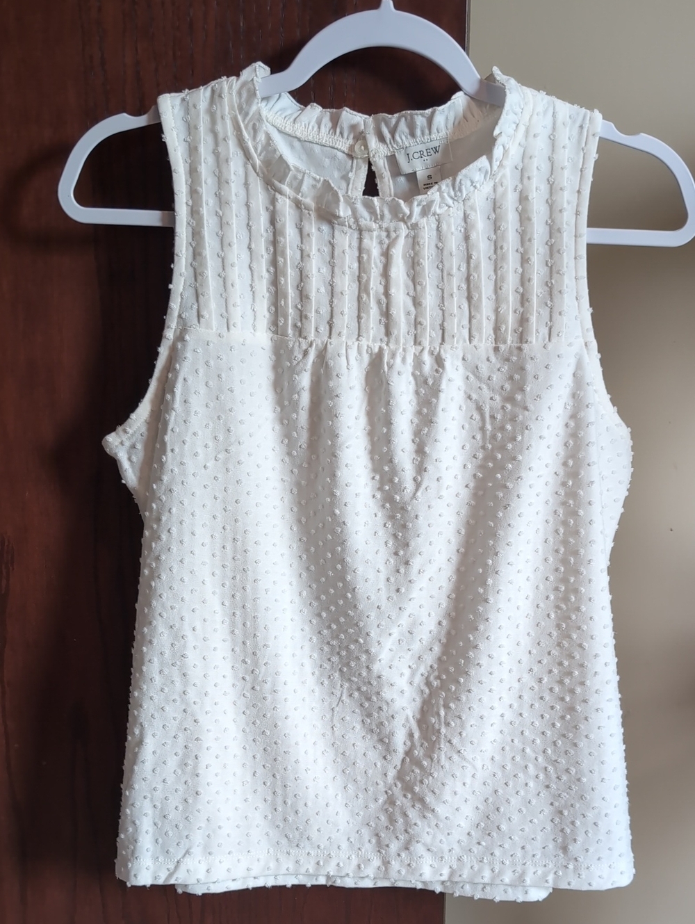 J. Crew Factory Swiss Dot Sleeveless Top
